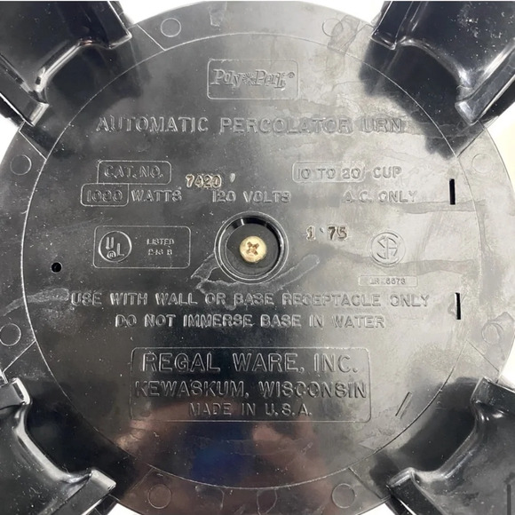 Vintage Regal Avocado Green Poly Perk Automatic Electric Coffee Maker 10-20 Cup - Picture 12 of 14